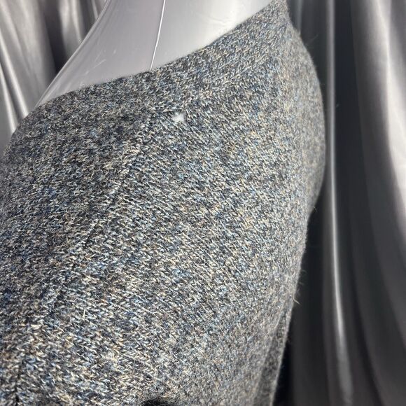 VTG Pendleton Virgin Wool Cardigan Sweater Men's XL Shetland Gray Tweed Grandpa - Picture 7 of 13